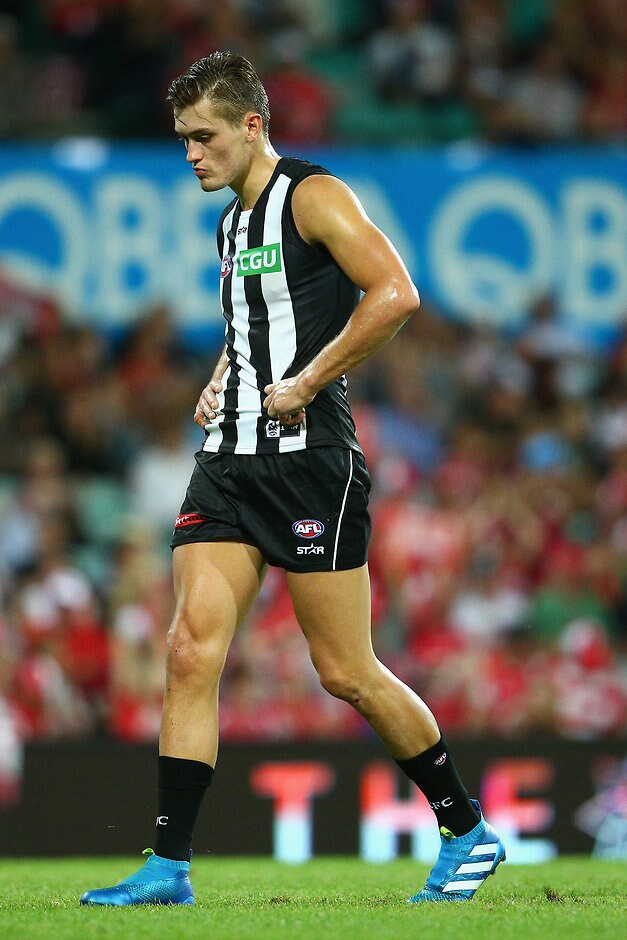 AFL 2016 Rd 01 - Sydney v Collingwood Darcy Moore shows the disappointment on Saturday night - ${keywords}